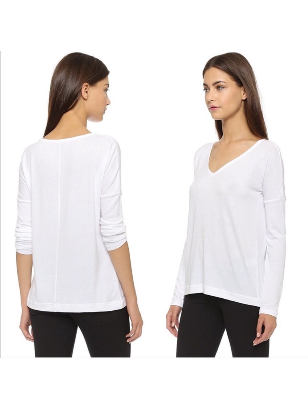 rag & bone Theo Long Sleeve V-Neck Tee